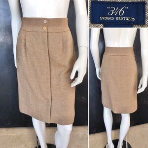 Brooks Brothers 346 Button Front Wool Skirt